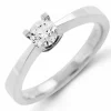 0,40 ct solitairering i 14 karat hvidguld