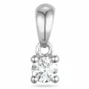 0,10 ct diamant solitairevedhæng i 14 karat hvidguld 0,10 ct