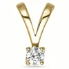 0,10 ct diamant vedhæng i 14 karat guld 0,10 ct