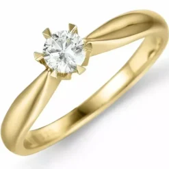 0,30 ct lab grown diamant ring i 14 karat guld 0,30 ct