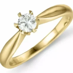0,50 ct lab grown diamant ring i 14 karat guld 0,50 ct