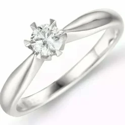 0,30 ct lab grown diamant ring i 14 karat hvidguld 0,30 ct