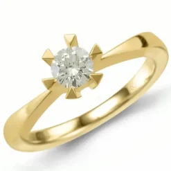 0,30 ct lab grown diamant ring i 14 karat guld 0,30 ct