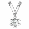 0,40 ct lab grown diamant solitairevedhæng i 14 karat hvidguld 0,40 ct