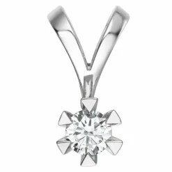 0,40 ct lab grown diamant solitairevedhæng i 14 karat hvidguld 0,40 ct