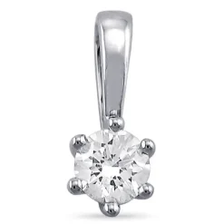 0,30 ct lab grown diamant solitairevedhæng i 14 karat hvidguld 0,30 ct