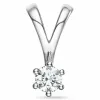 0,40 ct lab grown diamant solitairevedhæng i 14 karat hvidguld 0,40 ct