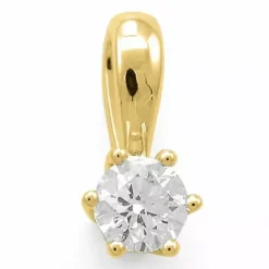 0,30 ct lab grown diamant solitairevedhæng i 14 karat guld 0,30 ct