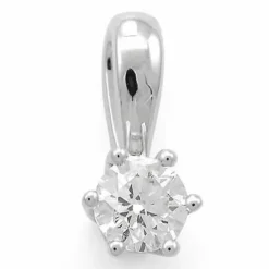 0,30 ct lab grown diamant solitairevedhæng i 14 karat hvidguld 0,30 ct