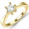 0,50 ct lab grown diamant solitairering i 14 karat guld 0,50 ct