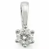 0,20 ct lab grown diamant vedhæng i 14 karat hvidguld 0,20 ct