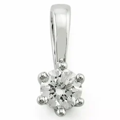 0,20 ct lab grown diamant vedhæng i 14 karat hvidguld 0,20 ct