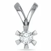 0,50 ct lab grown diamant vedhæng i 14 karat hvidguld 0,50 ct