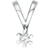 0,10 ct lab grown diamant vedhæng i 14 karat hvidguld 0,10 ct