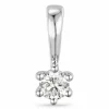 0,10 ct lab grown diamant vedhæng i 14 karat hvidguld 0,10 ct