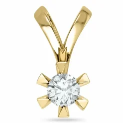 0,50 ct lab grown diamant vedhæng i 14 karat guld 0,50 ct