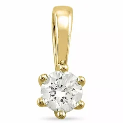 0,20 ct lab grown diamant vedhæng i 14 karat guld 0,20 ct