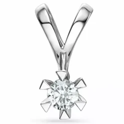 0,30 ct lab grown diamant vedhæng i 14 karat hvidguld 0,30 ct