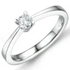 0,30 ct solitaire ring i 14 karat hvidguld