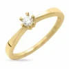 0,10 ct solitairering i 14 karat guld