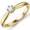0,20 ct solitairering i 14 karat guld