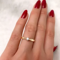 0,20 ct solitairering i 14 karat guld