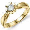 0,30 ct solitairering i 14 karat guld
