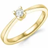 0,10 ct solitairering i 14 karat guld