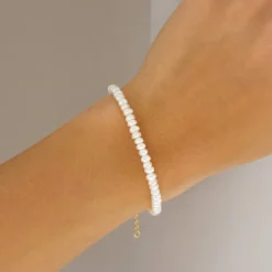 4,5 mm armbånd med ferskvandsperle