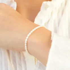 3,5 mm armbånd med ferskvandsperle