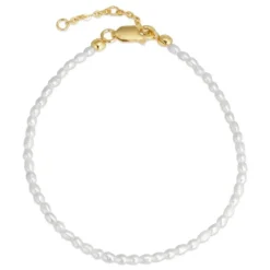 2 mm armbånd med ferskvandsperle