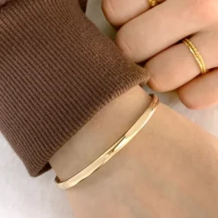 4 mm BNH armring i 14 karat guld
