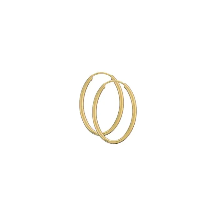 28 mm BNH creoler i 14 karat guld