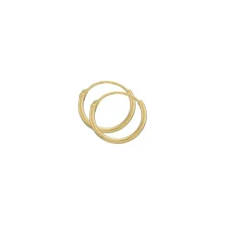 13 mm BNH creoler i 14 karat guld