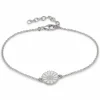 12 mm marguerit ankerarmbånd i rhodineret sølv - Marie