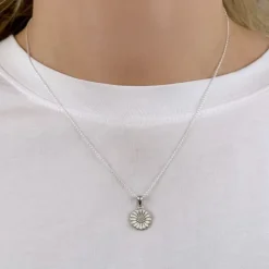 10 mm marguerit halskæde i sølv - Marie