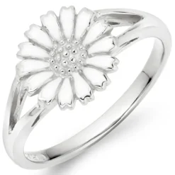 10 mm marguerit ring i sølv - Marie