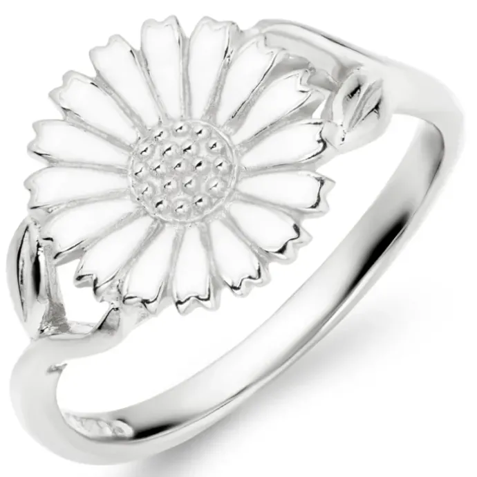 11 mm marguerit ring i sølv - Marie
