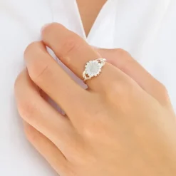 10 mm marguerit ring i sølv - Marie