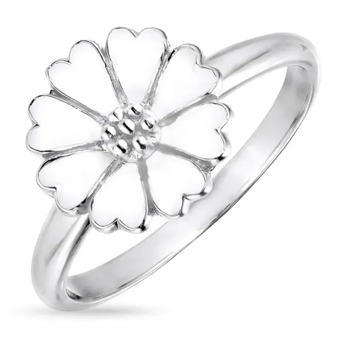 11 mm marguerit ring i sølv - Magda