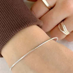 1,5 mm massiv BNH armring i sølv