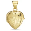 16 mm medaljon med billede i 9 karat guld