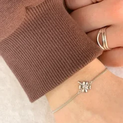 10 mm nordahl andersen firkløver armbånd i rhodineret sølv