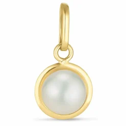 6 mm perle vedhæng i 9 karat guld