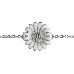 10 mm Siersbøl marguerit armbånd i sølv