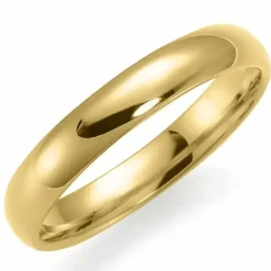 4 mm vielsesring i 14 karat guld