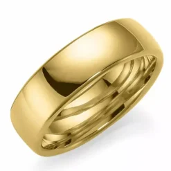 6 mm vielsesring i 14 karat guld