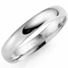 4 mm vielsesring i 9 karat hvidguld