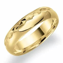 5 mm vielsesring i 9 karat guld