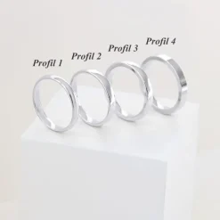 3 mm vielsesring i 9 karat hvidguld 0,02 ct